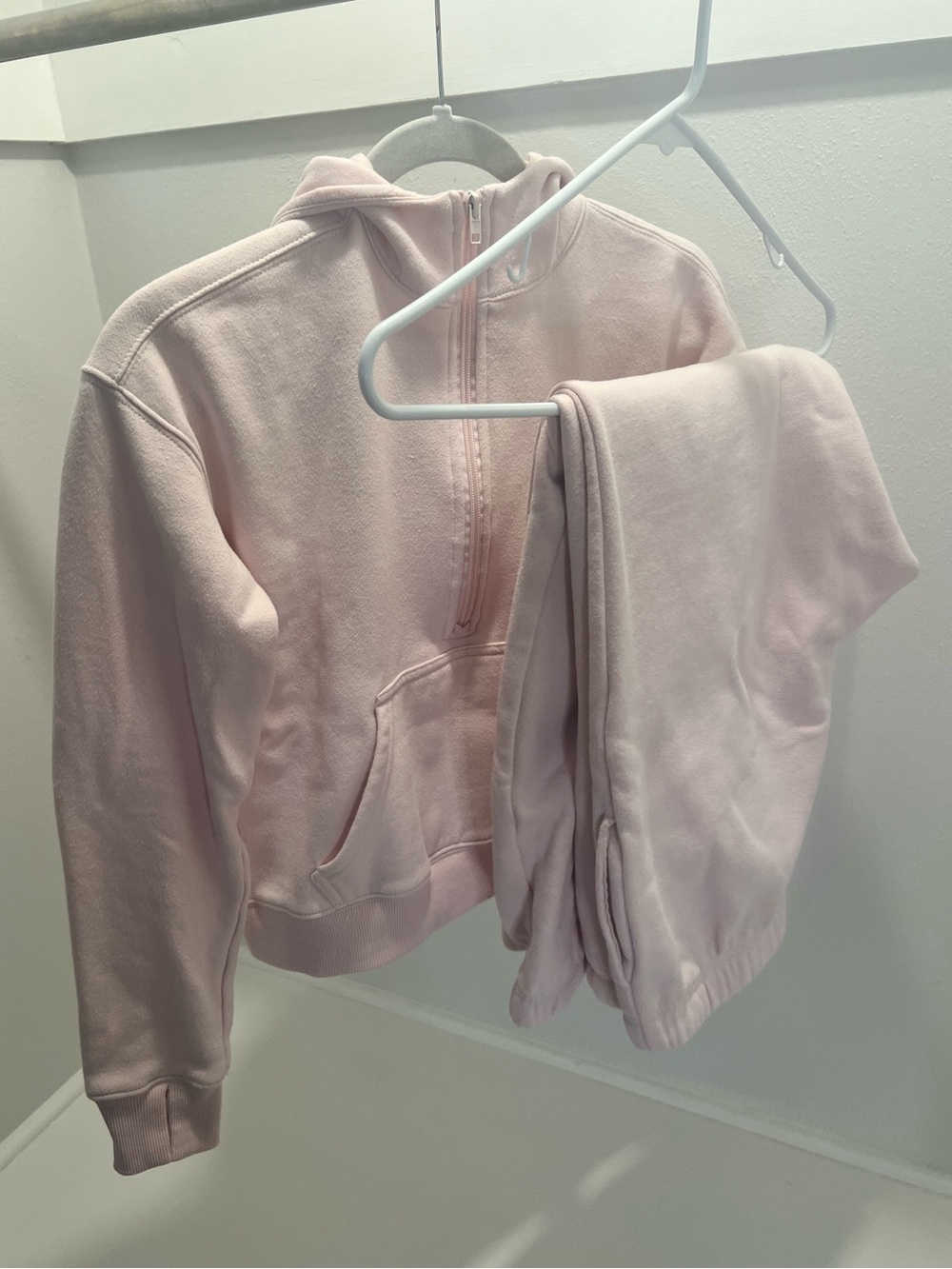 Ultra Flirt: Light Pink Half-Zip Hoodie